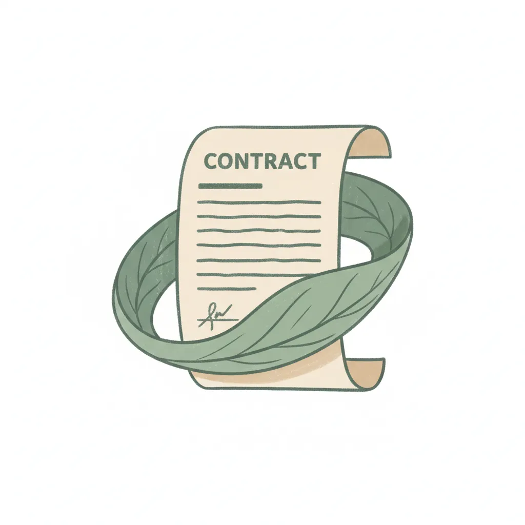 Ilustración de compromiso legal